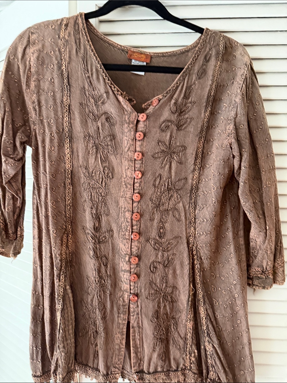 Scully boho top with tie back